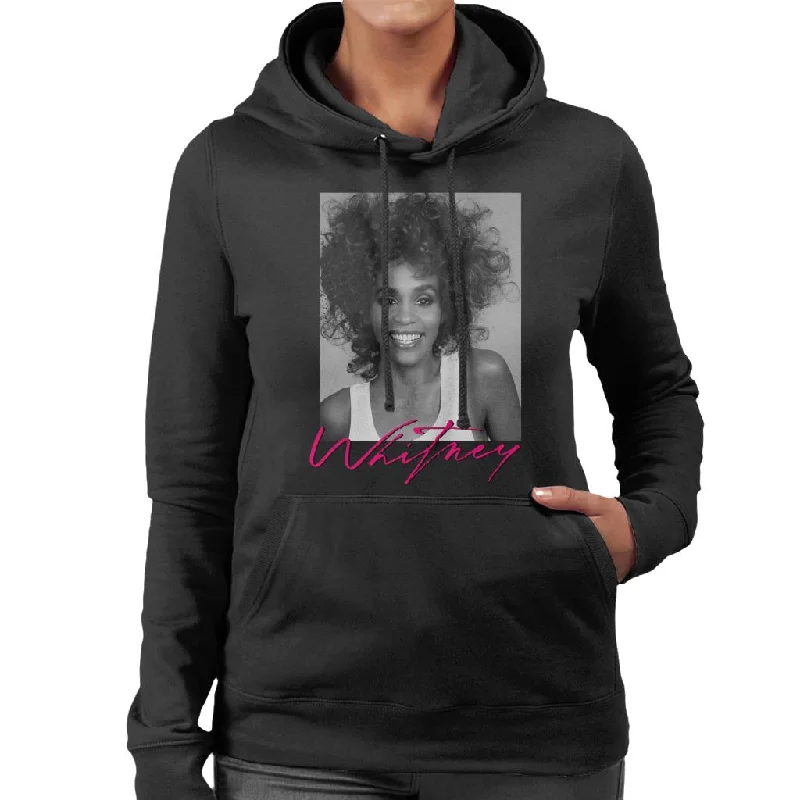 Whitney Houston Smiling Portrait Women's Hooded Sweatshirt