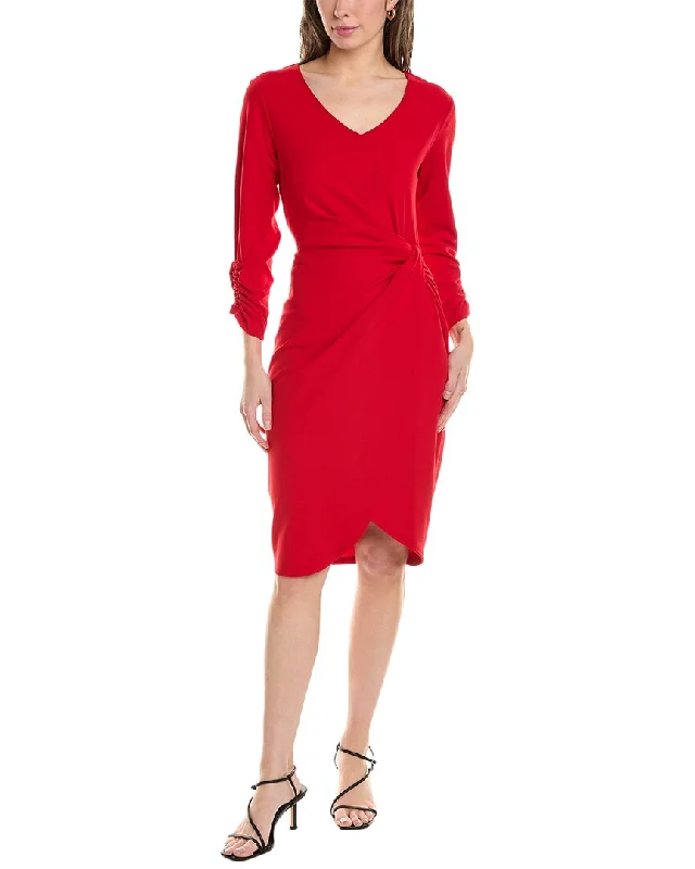 Tahari ASL Twisted Front Sheath Dress