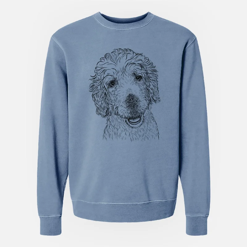 Bare Preston the Labradoodle - Unisex Pigment Dyed Crew Sweatshirt