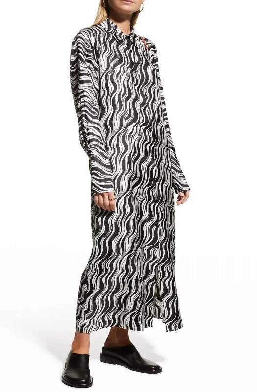 Cocoon Maxi Dress In Black