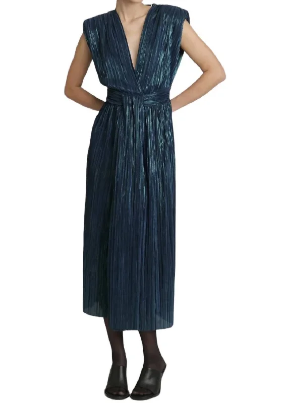 Donna Dress In Dark Ocean