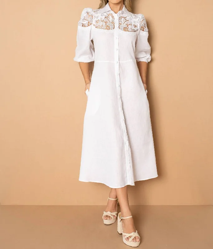 Vitoria White Linen Dress