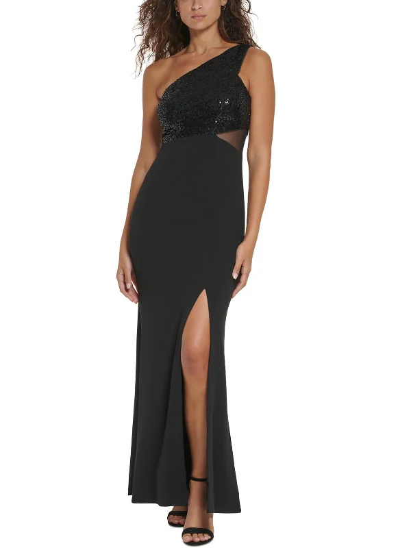 Womens Sequined Long Evening Dress