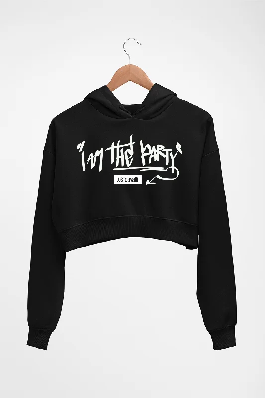 I am the Party Crop HOODIE FOR WOMEN